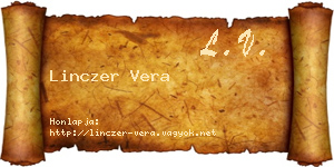 Linczer Vera névjegykártya